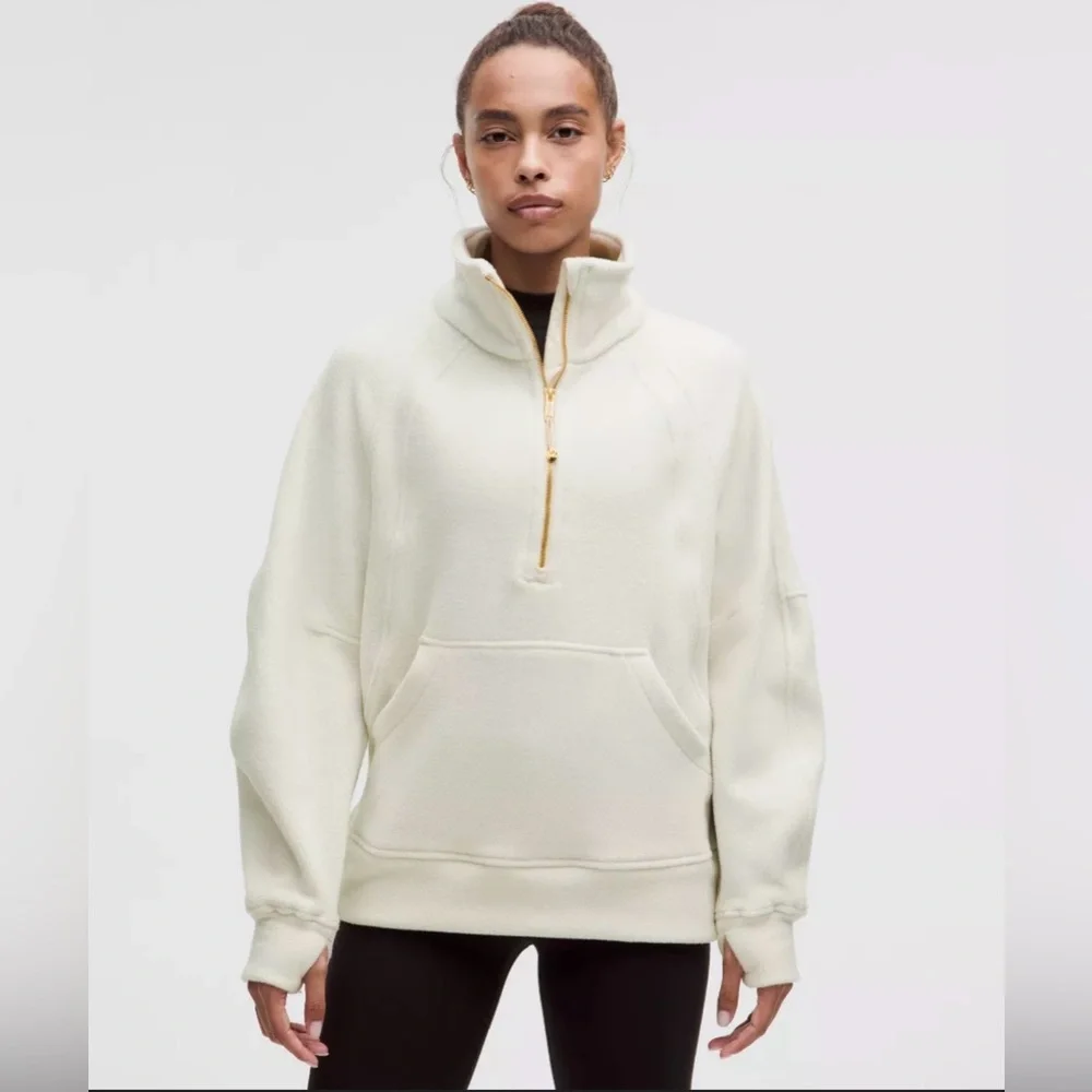 Scuba Tumbled Fleece Funnel-
Neck Half Zip
Colour Bone/Gold
Size XL/XXL - Picture 1 of 10